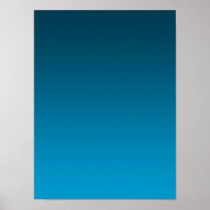 Affiche Dégradé Bleu - clair à profond   Fond d'ambiance  