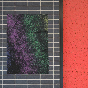Affiche Dégradé cosmique vert-pourpre, ombres sombres.
