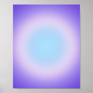 Affiche Dégradé d'aura bleu violet rose