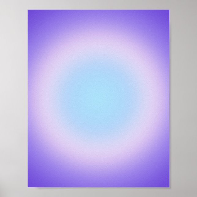 Affiche Dégradé d'aura bleu violet rose (Devant)