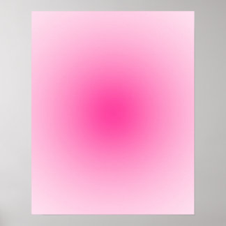 Affiche Dégradé d'aura rose pastel à rose chaud 16x20