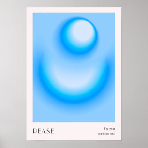 Affiche Dégradé de l'effet Aura coloré vintage