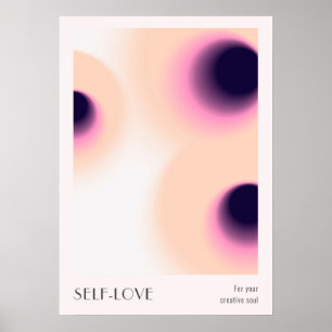 Affiche Dégradé de l'effet Aura coloré vintage