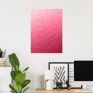 Affiche Dégradé géométrique en maille de motif rose clair
