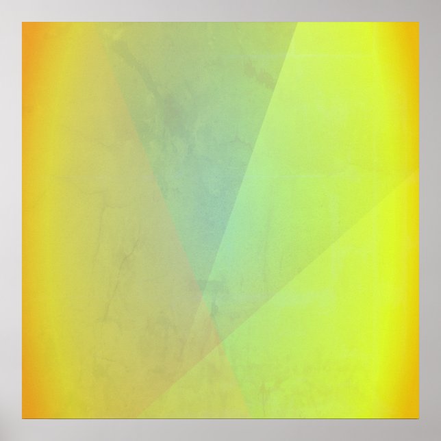 Affiche Dégradé géométrique jaune moderne (Devant)