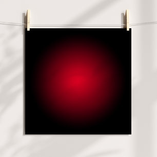 Affiche Dégradé Radial Noir et Rouge