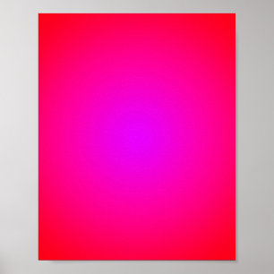 Affiche Dégradé Radial Rouge Magenta 8x10