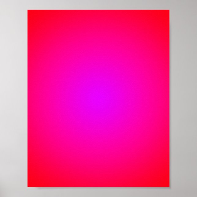 Affiche Dégradé Radial Rouge Magenta 8x10 (Devant)