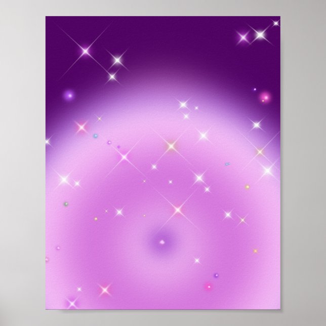 Affiche Dégradé Relaxant Aura Améthyste (Devant)