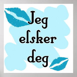 Affiche Degré d'elsker de Jeg - Norvégien - amour d'I