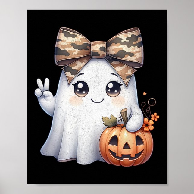 Affiche Déguisement camouflage drôle d'Halloween Fantôme B (Devant)