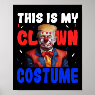 Affiche Déguisement de clown anti-Trump drôle Halloween pr