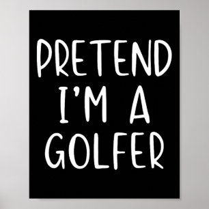 Affiche Déguisement de golfeur drôle simple Halloween