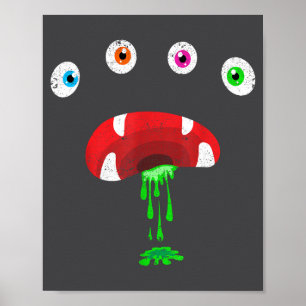 Affiche Déguisement de monstre d'Halloween visage mignon m