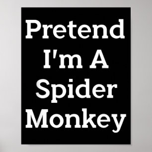 Affiche Déguisement de singe araignée drôle d'Halloween
