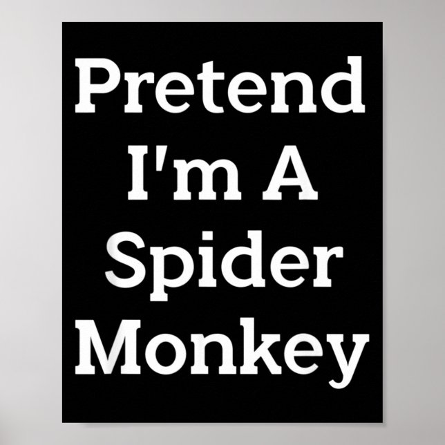 Affiche Déguisement de singe araignée drôle d'Halloween (Devant)