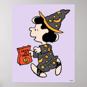 Affiche Déguisement de sorcière Lucy Peanuts Halloween