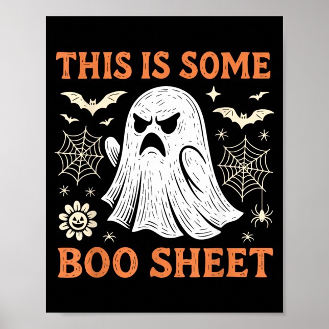 Affiche Déguisement d'Halloween de fantôme drôle Feuille B (Devant)
