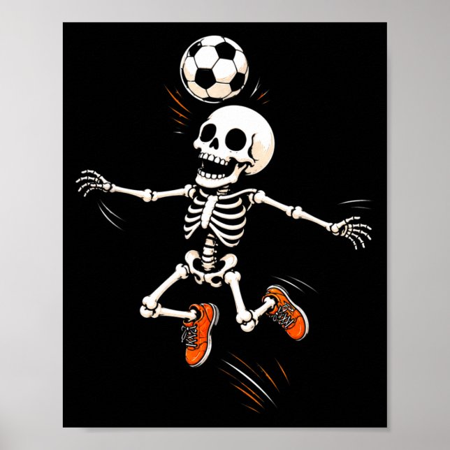 Affiche Déguisement d'Halloween squelette de ballon de foo (Devant)