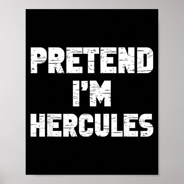 Affiche Déguisement d'Hercule pour Halloween drôle et pare (Devant)