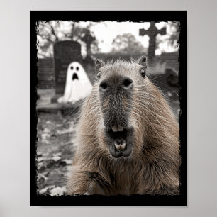 Affiche Déguisement drôle de capybara pour Halloween