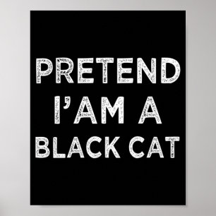 Affiche Déguisement drôle de chat noir paresseux facile