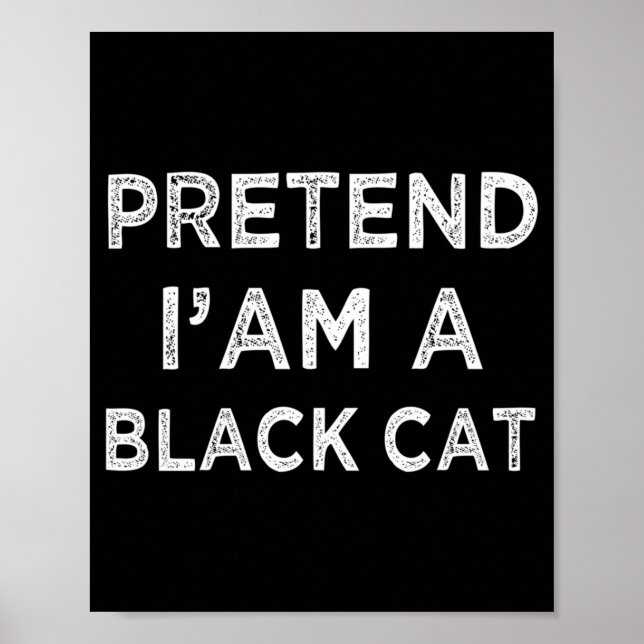 Affiche Déguisement drôle de chat noir paresseux facile (Devant)