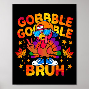 Affiche Déguisement drôle de dindon de Thanksgiving pour g