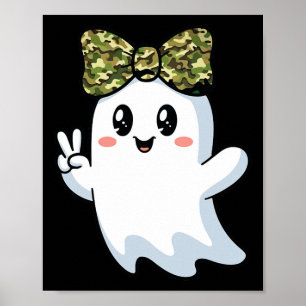Affiche Déguisement drôle d'Halloween Camouflage Fantôme B