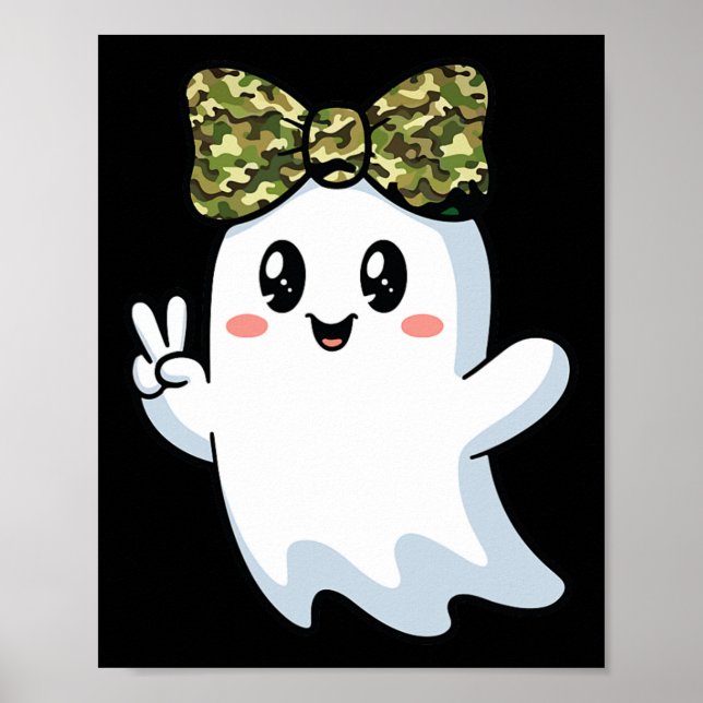 Affiche Déguisement drôle d'Halloween Camouflage Fantôme B (Devant)