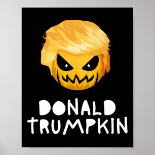 Affiche Déguisement drôle d'Halloween Donald Trumpkin Trum