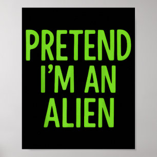 Affiche Déguisement drôle et paresseux d'alien pour Hallow