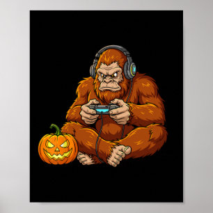 Affiche Déguisement Funny Bigfoot Halloween Costume Gamer