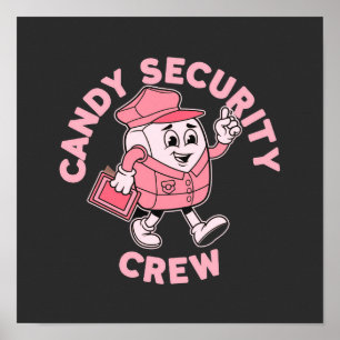 Affiche Déguisement Funny Candy Security Crew pour Hallowe