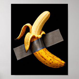 Affiche Déguisement Halloween Banane Épluchée Drôle Ruban 