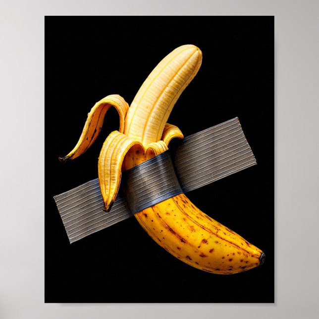 Affiche Déguisement Halloween Banane Épluchée Drôle Ruban  (Devant)