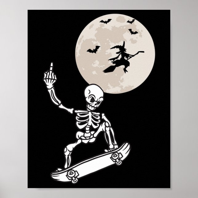 Affiche Déguisement Halloween Garçon Skateboard Skateboard (Devant)