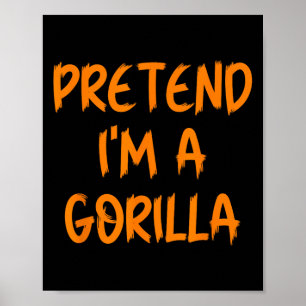 Affiche Déguisement Halloween Je Suis Un Gorille Enfant Pa