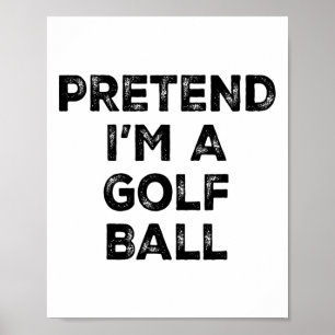 Affiche Déguisement Halloween paresseux de balle de golf