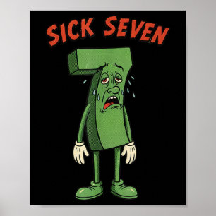 Affiche Déguisement Halloween Sick Seven 67 Meme Drôle Rét