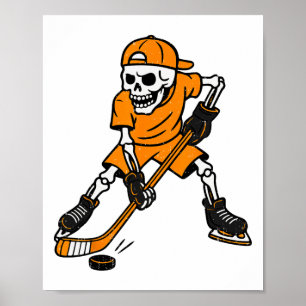 Affiche Déguisement Halloween squelette de hockey garçons