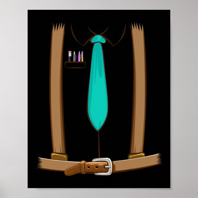 Affiche Déguisement Nerd Halloween Mignon Dork Geek Fils J (Devant)