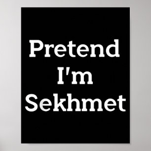 Affiche Déguisement prétendant Sekhmet drôle Halloween égy