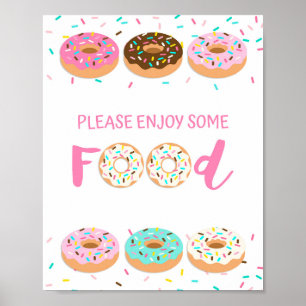 Affiche Dégustez Un Peu De Nourriture Pink Donut Sprinkt P
