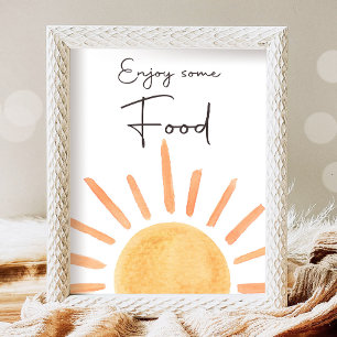 Affiche Dégustez Une Table Boho Sunshine Anniversaire