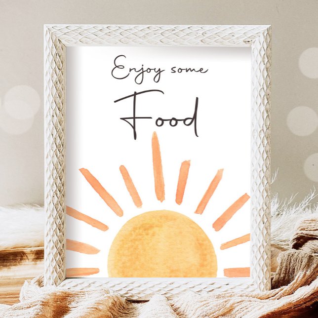 Affiche Dégustez Une Table Boho Sunshine Anniversaire (Créateur téléchargé)