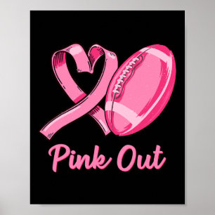 Affiche Dehors Cancer du sein Sensibilisation Bleached Foo