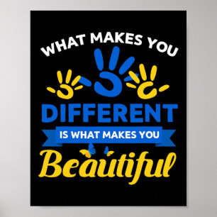 Affiche Dehors Syndrome Jour Sensibilisation Ruban T21 Jou