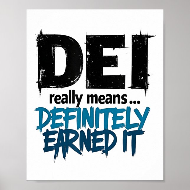 Affiche Dei Definitely Earned It Motivational  (Devant)