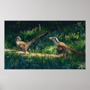 Affiche Deinonychus Pair